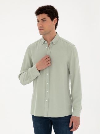 پیراهن مردانه سبز پیرکاردین