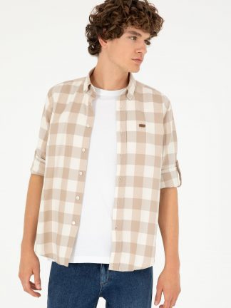 پیراهن مردانه طوسی یو اس پولو