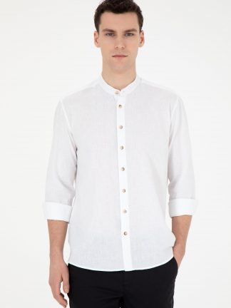 پیراهن مردانه سفید پیرکاردین