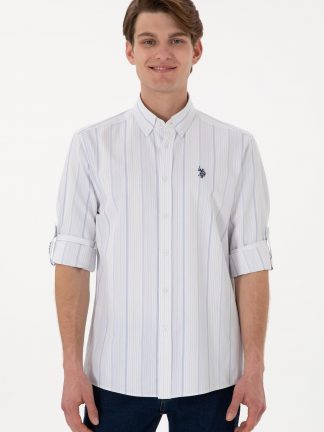 پیراهن مردانه آبی یو اس پولو