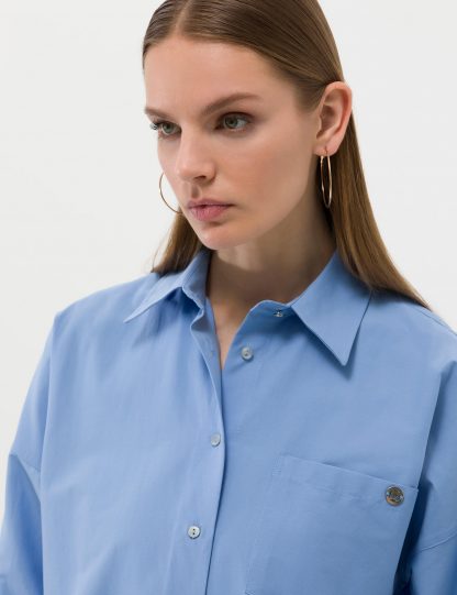 شومیز زنانه آبی روشن پیرکاردین