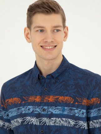 پیراهن مردانه سرمه ای یو اس پولو