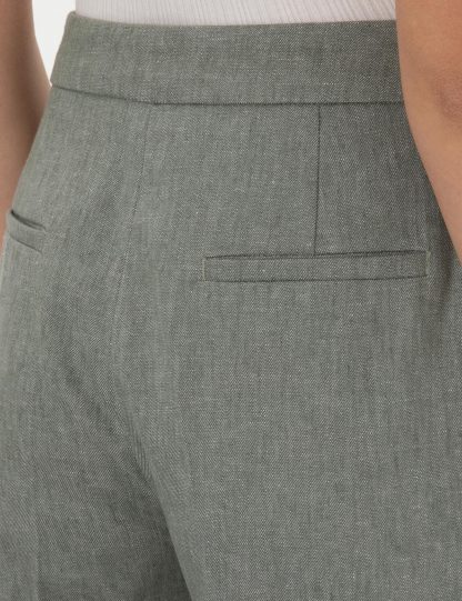 شلوار پارچه ای زنانه خاکی روشن پیرکاردین