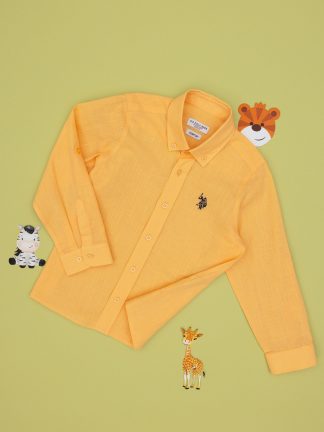 پیراهن پسرانه خربزه ای یو اس پولو