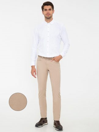 شلوار کتان مردانه بژ پیرکاردین