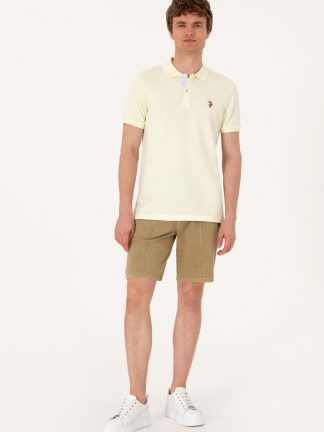 شلوارک مردانه خاکی روشن یو اس پولو