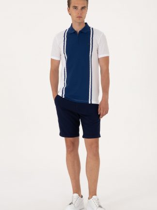 شلوارک مردانه سرمه ای یو اس پولو