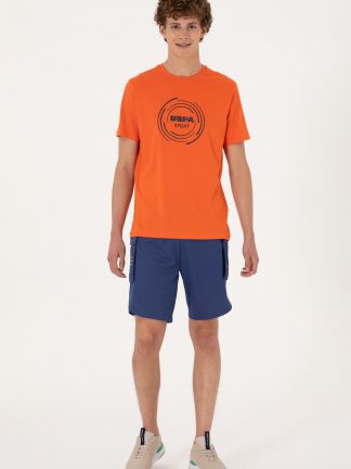 شلوارک مردانه آبی لاجوردی روشن یو اس پولو