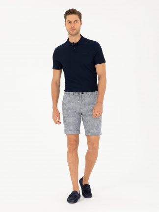 شلوارک مردانه آبی لاجوردی روشن پیرکاردین