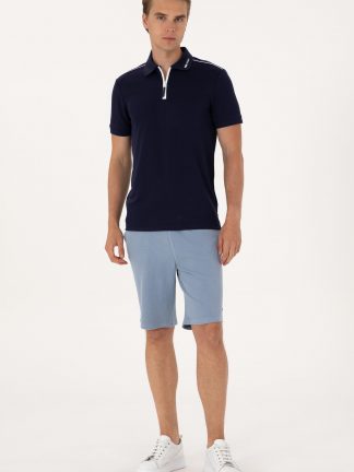 شلوارک مردانه آبی یو اس پولو