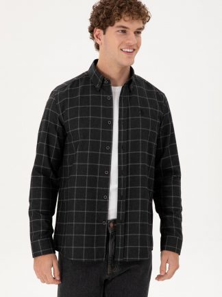 پیراهن مردانه مشکی یو اس پولو