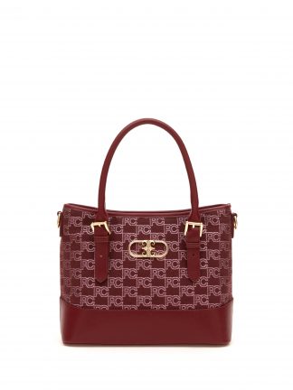 کیف دوشی زنانه زرشکی پیرکاردین