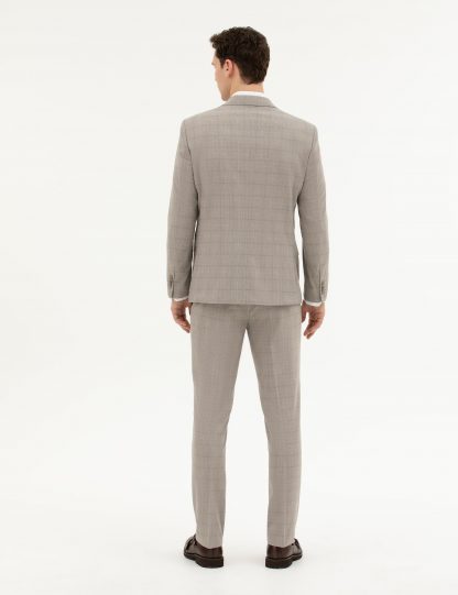 کت و شلوار مردانه قهوه ای روشن پیرکاردین