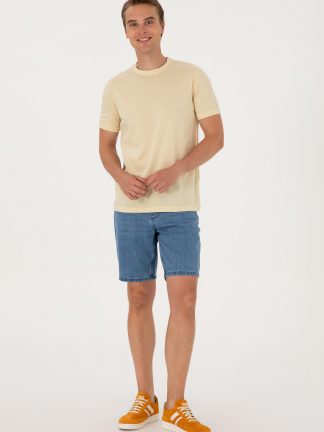 شلوارک مردانه آبی یو اس پولو