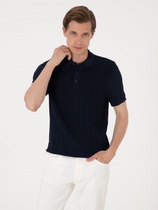 پولوشرت مردانه سرمه ای پیرکاردین