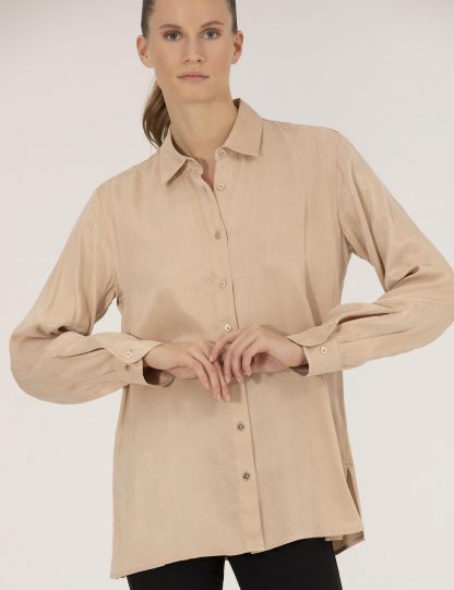 شومیز زنانه بژ پیرکاردین