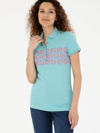 پولوشرت زنانه نعنایی یو اس پولو