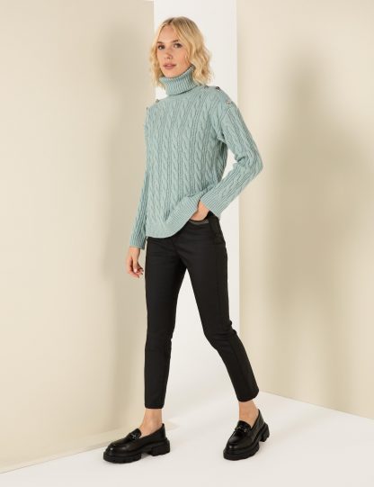 شلوار پارچه ای زنانه مشکی پیرکاردین