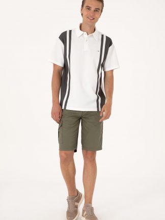 شلوارک مردانه خاکی تیره یو اس پولو