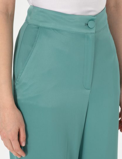 شلوار پارچه ای زنانه سبز پیرکاردین