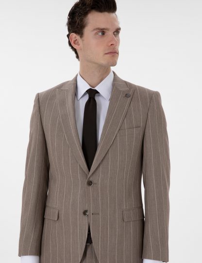 کت و شلوار مردانه قهوه ای روشن پیرکاردین