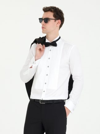 پیراهن رسمی مردانه سفید پیرکاردین