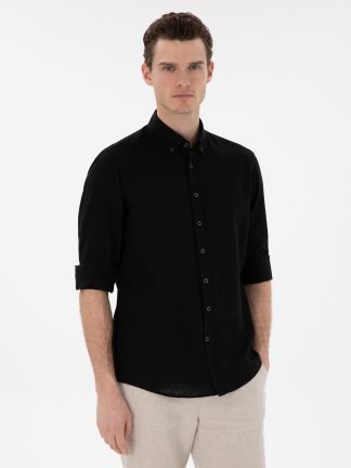 پیراهن مردانه مشکی پیرکاردین