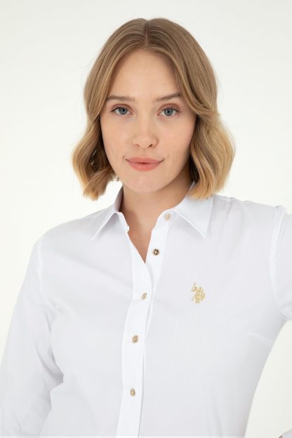 شومیز زنانه سفید یو اس پولو