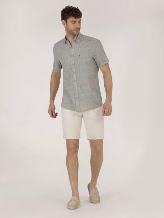 شلوارک مردانه طوسی پیرکاردین