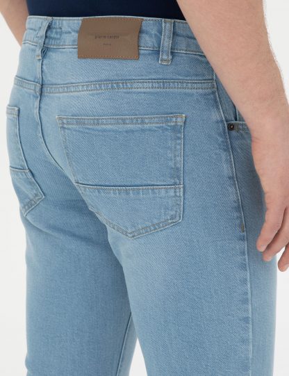 شلوار جین جذب مردانه آبی روشن پیرکاردین