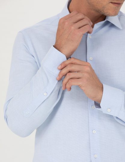 پیراهن مردانه آبی کاشارل