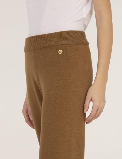 شلوار راحتی زنانه شتری پیرکاردین