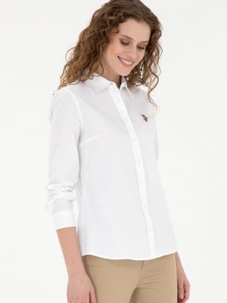 شومیز زنانه سفید یو اس پولو