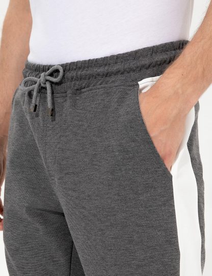 شلوار راحتی مردانه خاکی ملانژ کاشارل