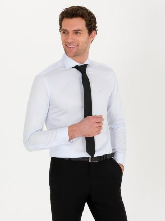 پیراهن رسمی مردانه آبی روشن کاشارل
