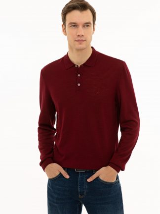 پلیور مردانه زرشکی کاشارل