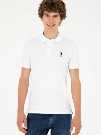 پولوشرت مردانه سفید یو اس پولو