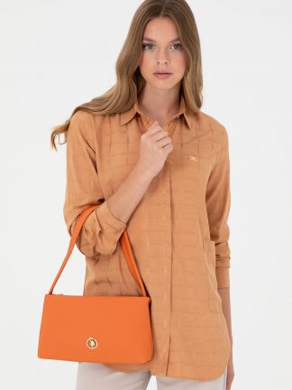 کیف زنانه نارنجی یو اس پولو