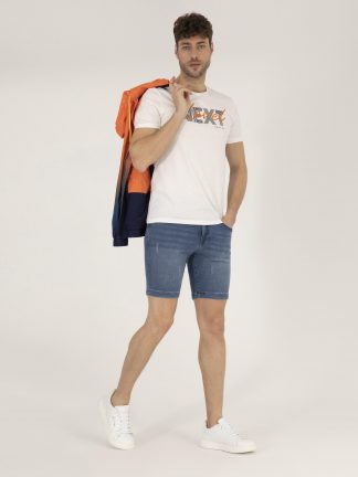 شلوارک مردانه آبی تیره پیرکاردین