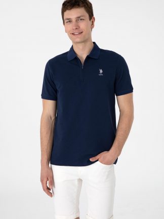 پولوشرت مردانه سرمه ای یو اس پولو
