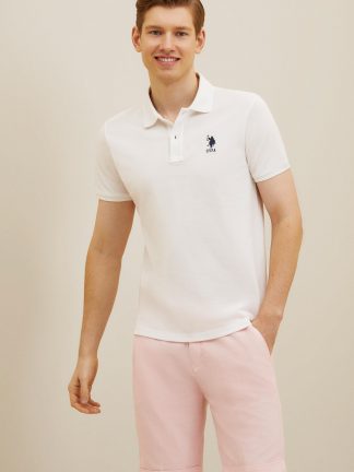 پولوشرت مردانه سفید یو اس پولو