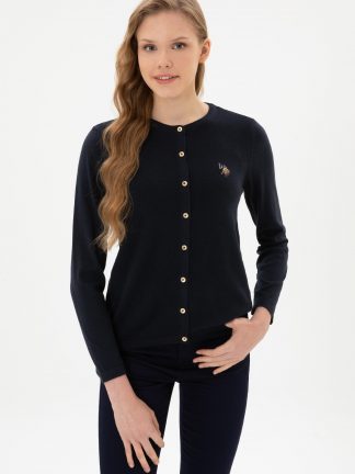 ژاکت زنانه سرمه ای یو اس پولو