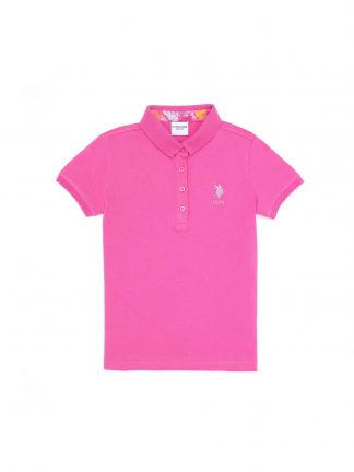 پولوشرت دخترانه صورتی یو اس پولو
