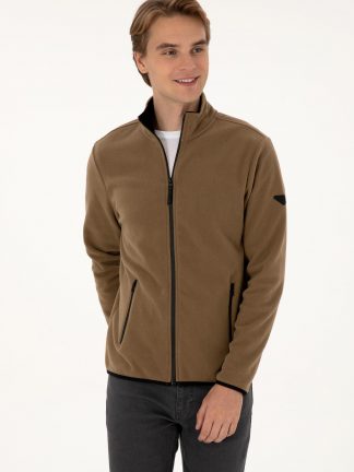 ژاکت مردانه خاکی روشن یو اس پولو