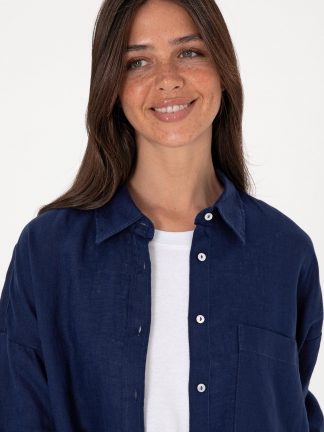 شومیز زنانه سرمه ای یو اس پولو