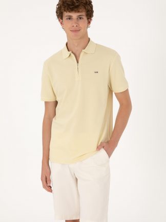 پولوشرت مردانه خاکی روشن یو اس پولو