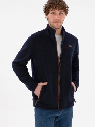 ژاکت مردانه سرمه ای یو اس پولو