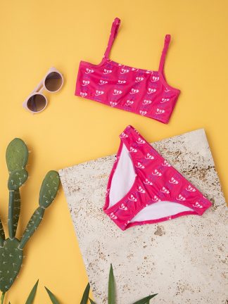 بیکینی دخترانه صورتی یو اس پولو