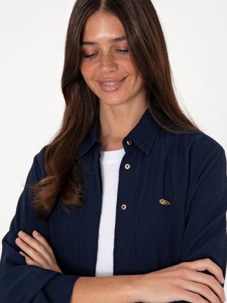 شومیز زنانه سرمه ای یو اس پولو