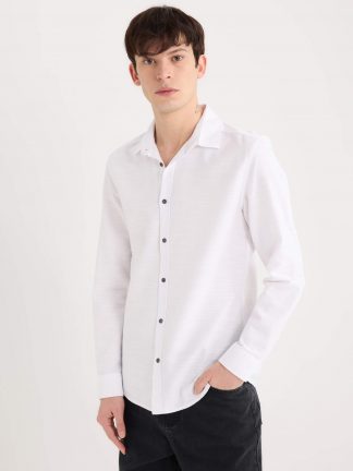 پیراهن مردانه سفید دفکتو